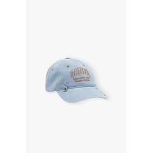 NEW GANNI men's cap hat in faded denim